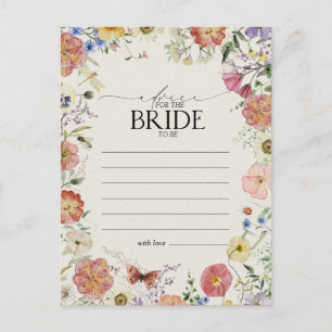 Carte Postale Fleurs Pressées Conseil À La Mariée