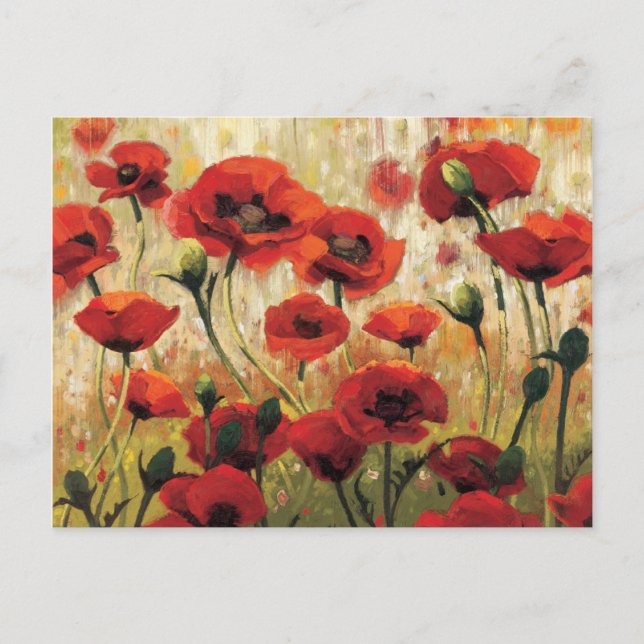 Carte Postale Fleurs printanières dans un jardin (Devant)