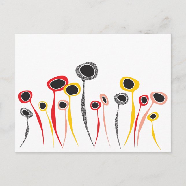 Carte postale Fleurs Rétro (Devant)