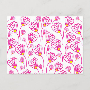 Carte Postale Fleurs roses