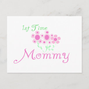 Carte Postale Fleurs roses 1er Fleurs Mommy tshirts et cadeaux