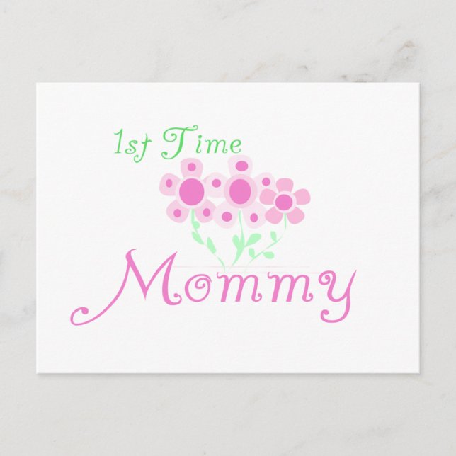Carte Postale Fleurs roses 1er Fleurs Mommy tshirts et cadeaux (Devant)