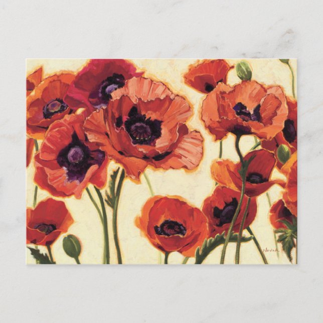 Carte Postale Fleurs rouges (Devant)