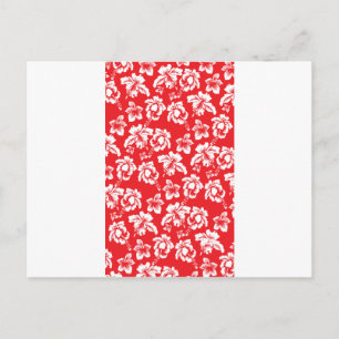 Carte Postale Fleurs rouges hawaïennes