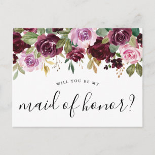 Carte Postale Fleurs Rustiques et Maussades Veux-Tu Être Ma Demo