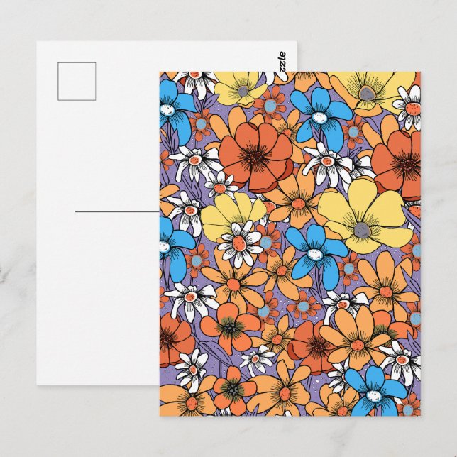 Carte Postale Fleurs sauvages (Devant / Derrière)