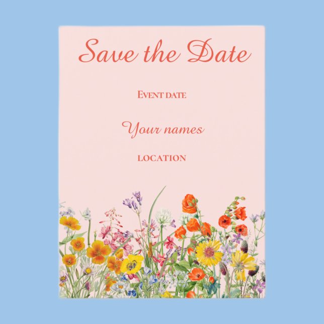 Carte Postale Fleurs sauvages vives  (Créateur téléchargé)