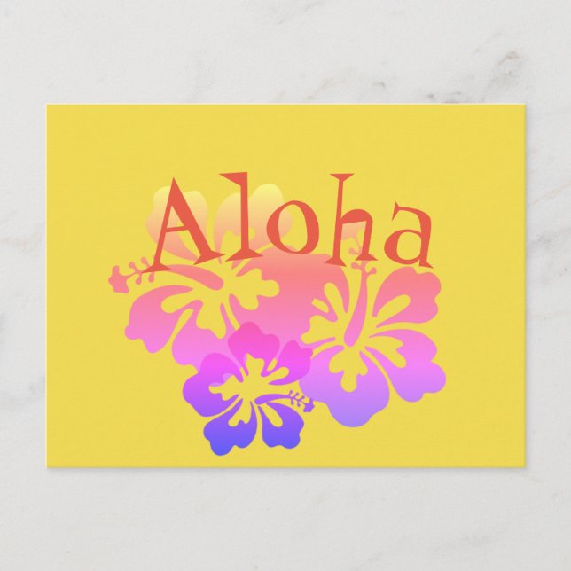 Carte postale Fleurs tropicales Aloha (Devant)