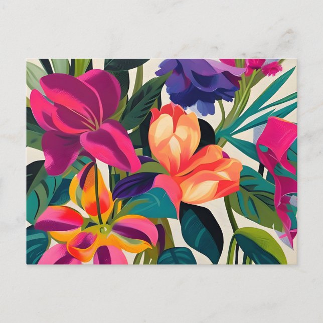 Carte Postale Fleurs Vibrantes Botanique (Devant)