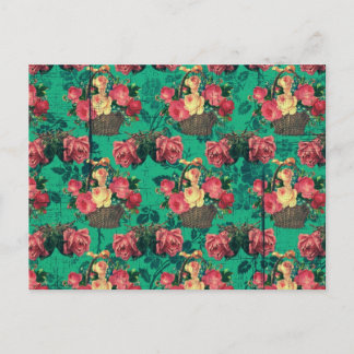 Carte Postale Fleurs victoriennes vintages