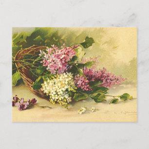 Carte postale Fleurs vintages
