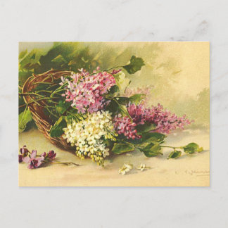 Carte postale Fleurs vintages