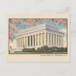 Carte Postale Fleurs vintages de cerisiers au Po Memorial de Lin
