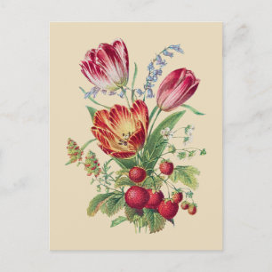 Carte Postale Fleurs vintages I