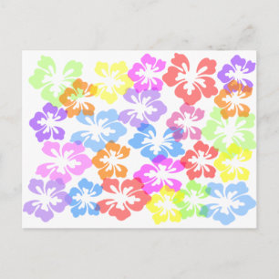 Carte Postale fleurs waxpunch-hi4 fleurs violet rose blanc hibic