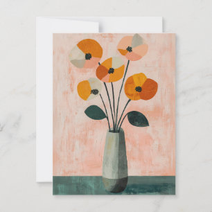 Carte Postale Fleurs Whimsy Minimalistes No.040