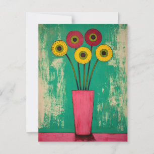 Carte Postale Fleurs Whimsy minimalistes No.048