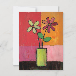 Carte Postale Fleurs Whimsy minimalistes No.049