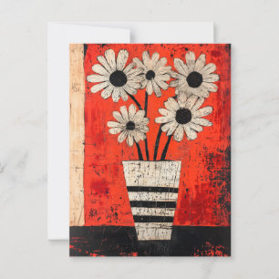 Carte Postale Fleurs Whimsy minimalistes No.069