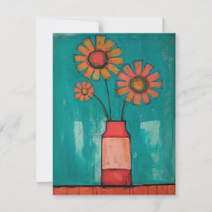 Carte Postale Fleurs Whimsy minimalistes No.085