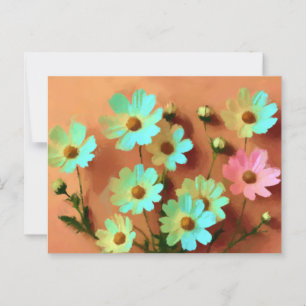 Carte Postale Fleurs Zinnia Elegans