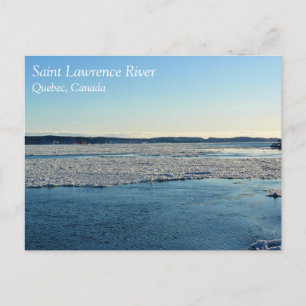 Carte Postale Fleuve Saint-Laurent en hiver, Québec, Canada