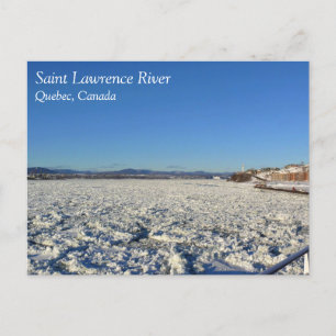 Carte Postale Fleuve Saint-Laurent en hiver, Québec, Canada