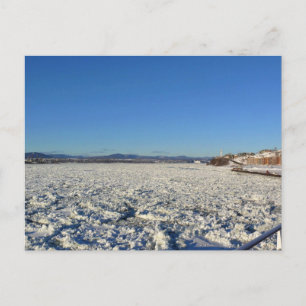 Carte Postale Fleuve Saint-Laurent en hiver, Québec, Canada