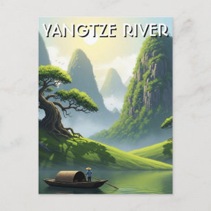 Carte Postale Fleuve Yangtze Chine