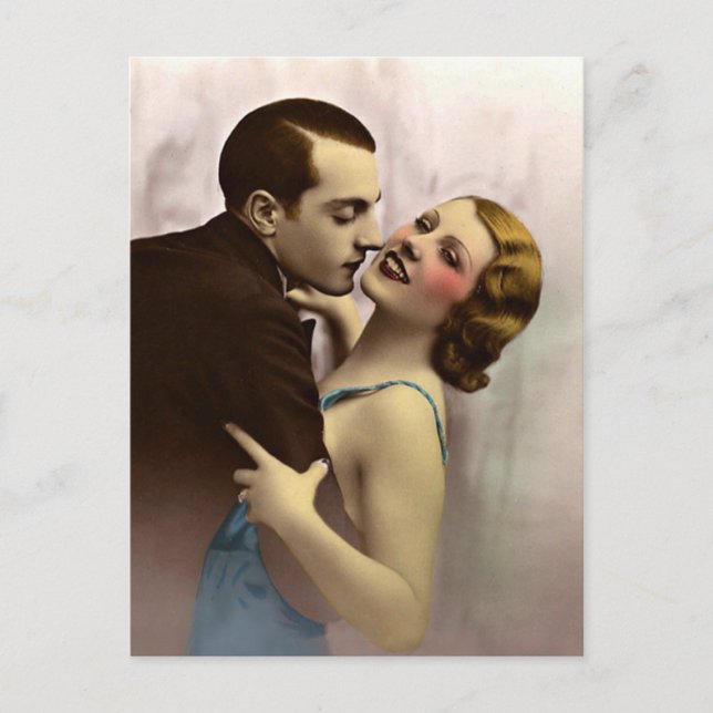 Carte Postale Flirt français - France romantique (Devant)