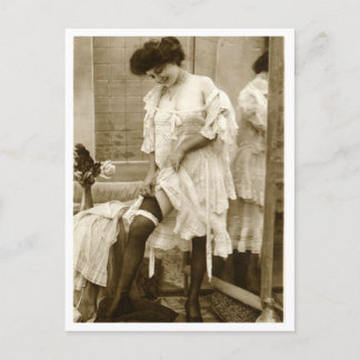 Carte Postale Flirt français - Pinup Vintage