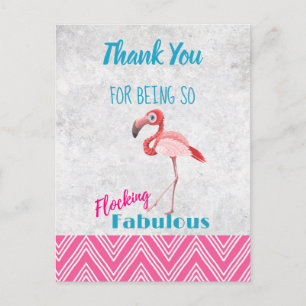 Carte Postale Flocking Fablocking Pink Flamant rose Pun Party Me