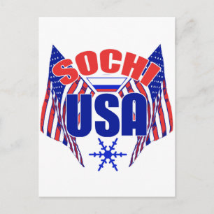 Carte Postale Flocon de neige de Sotchi USA