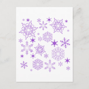 Carte Postale flocon violet