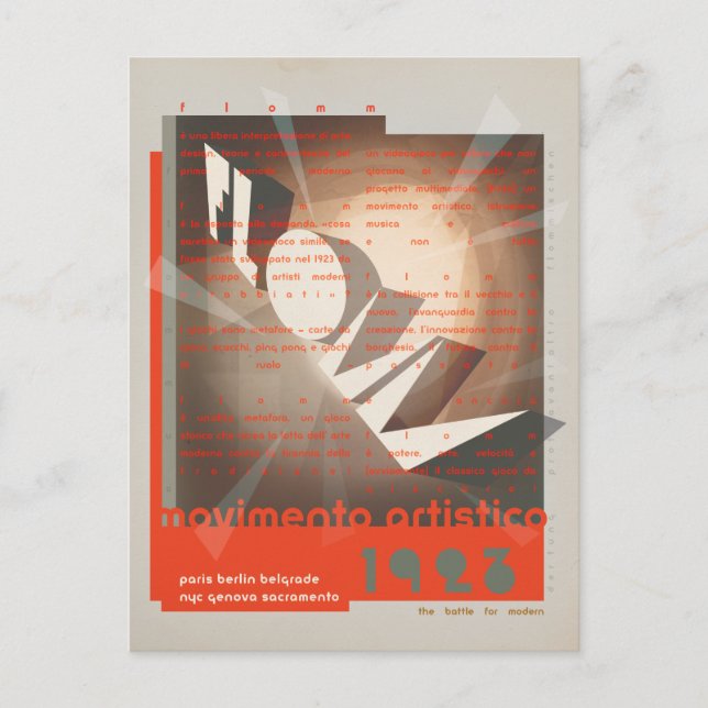 Carte Postale FLomm movimento artistico (Devant)
