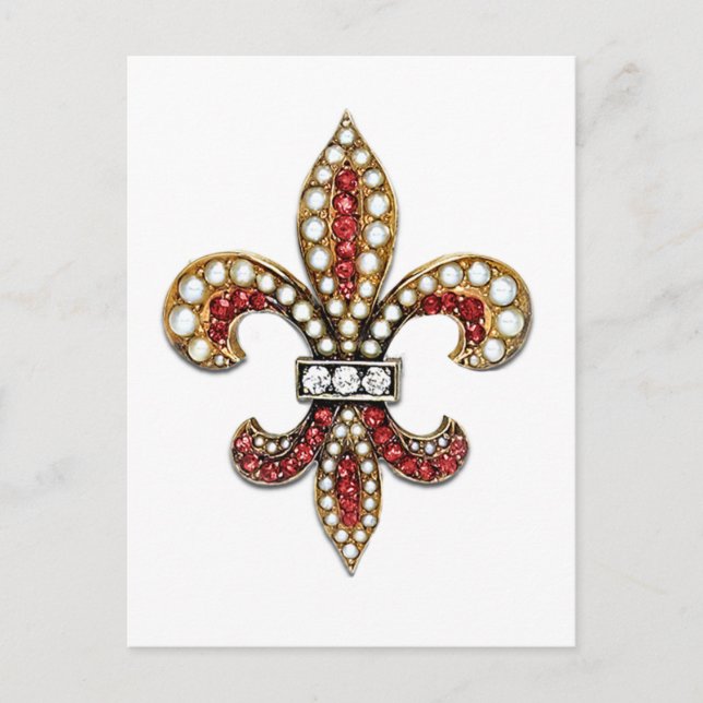 Carte Postale Flor De Lis Fleur De Lis Bijoux nouvelle orléans (Devant)