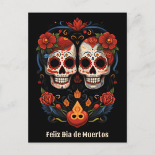 Carte Postale 🌹 Flor y Calavera : Hommage à Dia de Muertos 🌹