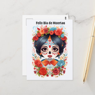 Carte Postale 🌹 Flor y Calavera : Hommage à Dia de Muertos 🌹