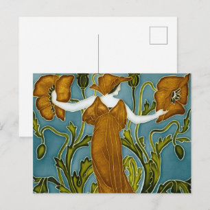 Carte Postale Flora Art Nouveau de Walter Crane