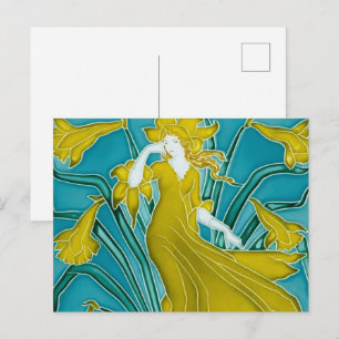 Carte Postale Flora Art Nouveau de Walter Crane