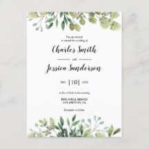 Flora Verde Invitación