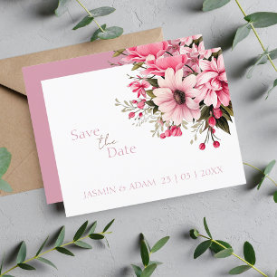 Carte Postale Floral Dusty rose Fleur sauvage été Enregistrer la