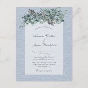 Carte Postale Floral moderne tout en un Faire-part de mariage RS