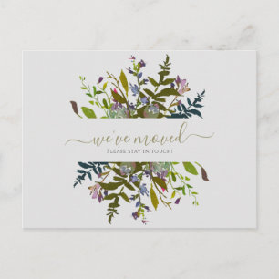 Carte Postale Floral Nous avons déplacé le nouveau Faire-part de