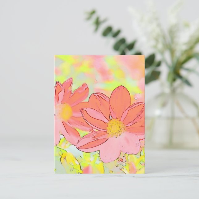 Carte Postale Floral Postcard (Debout devant)