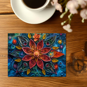 Carte Postale Floral Quilling Art tous les jours