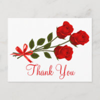 Floral Rouge Merci Fleur Rose - Amour Mariage