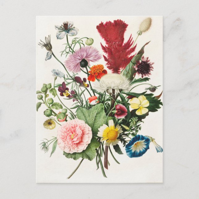 Carte Postale Floral vintage (Devant)