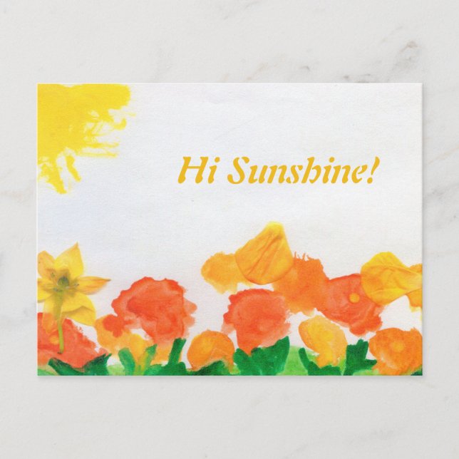 Carte postale Florale Aquarelle (Devant)