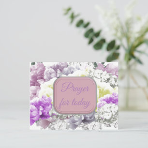 Carte postale florale avec une écriture sainte pou